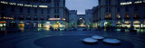Buildings Lit Up at Dusk at a Town Square, Karlsplatz, Munich, Bavaria, Germany Photographic Print