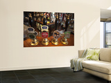 England, London, Beer Pump Handles at the Bar Inside Tradional Pub Wall Mural by Steve Vidler