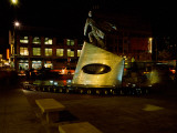 Statue of Adam Clayton Powell Jr at Night, Harlem, Manhattan, New York City, New York State, USA Photographic Print