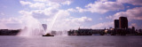 Fire Boat in a River, Rotterdam, South Holland, Netherlands Photographic Print