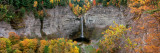 Waterfall in a Forest, Taughannock Falls State Park, Ulysses, Tompkins County, Finger Lakes Fotografie-Druck