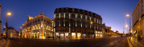 Buildings Lit Up at a Town Square, Rossio Square, Lisbon, Portugal Photographic Print