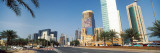 Buildings in a City, Majlis Al Taawon Street, Doha, Ad Dawhah, Qatar Lámina fotográfica