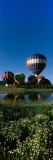 Reflection of Hot Air Balloons in a Lake, Hot Air Balloon Rodeo, Steamboat Springs, Routt County Fotografisk tryk