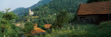 Houses at the Hillside, Transylvania, Romania Photographic Print