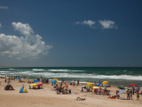 Tourists on the Beach, El Desplayado, La Pedrera, Rocha Department, Uruguay Photographic Print