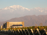 Winery in a Field with Mountains in the Background, Andes, Bodega Septima, Lujan De Cuyo Lámina fotográfica Winery in a Field with Mountains in the Background, Andes, Bodega Septima, Lujan De Cuyo Lámina fotográfica