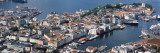 Aerial View of a City, Bergen, Hordaland County, Norway Photographic Print