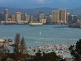 Harbor And City Viewed From Point Loma, Shelter Island Yacht Basin, San Diego, California, USA Photographic Print