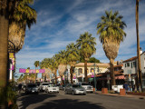 Traffic on Road with Palm Trees at the Roadside, South Palm Canyon Drive, Palm Springs Photographic Print