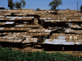 Huts in a Shanty Town, Kibera, Nairobi, Kenya Photographie
