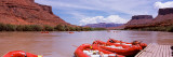 Inflatable Rafts at a Pier, Colorado River, Moab, Grand County, Utah, USA Photographic Print
