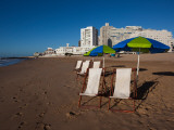 Deck Chairs on the Beach, Playa Brava, Punta Del Este, Maldonado, Uruguay Fotografie-Druck