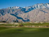 Golf Course with Mountain Range, Desert Princess Country Club, Palm Springs Photographic Print
