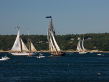 Schooner Leaving Harbor For a Race, Gloucester Schooner Festival, Gloucester, Cape Ann, MA Photographic Print