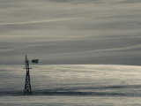 Windmill in a Snow Covered Landscape, Mt. Carmel Junction, Kane County, Utah, USA Photographic Print