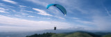 Parasailer Taking Off Near Mountains, Marin County, California, USA Lámina fotográfica