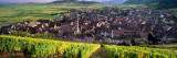 High Angle View of a Village, Riquewihr, Alsace, France Fotografie-Druck