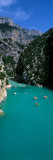 Boats in a River, Verdon River, Verdon Gorge, Alpes-De-Haute-Provence Photographic Print