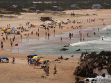 Tourists on the Beach, El Desplayado, La Pedrera, Rocha Department, Uruguay Photographic Print