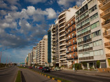 Apartments Along a Road, Rambla Mahatma Gandhi, Montevideo, Uruguay Photographic Print