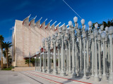 Entrance with Urban Lights Sculptures in an Art Museum, Los Angeles County Museum of Art Photographic Print