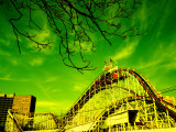 Rollercoaster, the Cyclone Rollercoaster, Astroland, Coney Island, Brooklyn, New York City Photographie
