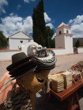 Market Stall in Front of a Church, Uquia, Quebrada De Humahuaca, Argentina Lámina fotográfica