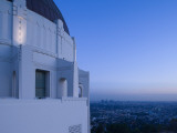 Observatory with Downtown at Dusk, Griffith Park Observatory, Los Angeles, California, USA Photographic Print