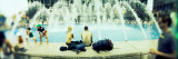 Tourists Near a Fountain, Montreal, Quebec, Canada Photographic Print