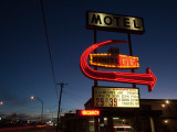 Low Angle View of a Motel Sign, Route 66, Kingman, Mohave County, Arizona, USA Photographic Print