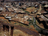 High Angle View of Huts in a Shanty Town, Kibera, Nairobi, Kenya Photographic Print