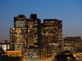 Skyscrapers Lit Up at Dusk, Boston, Massachusetts, USA Photographic Print
