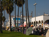 Market Stalls Along a Boardwalk, Venice, Los Angeles, California, USA Photographic Print