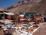 Tourist in a Flea Market, Puente Del Inca, Mendoza Province, Argentina Lámina fotográfica