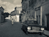 Car Parked in a Street, Calle San Jose, Colonia Del Sacramento, Uruguay Photographic Print