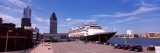 Cruise Ship at a Harbor, Rotterdam, South Holland, Netherlands Lámina fotográfica