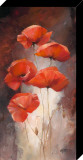 Poppy Bouquet I Druck aufgezogen auf Holzplatte von Willem Haenraets