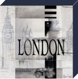 London Druck aufgezogen auf Holzplatte von Marie Louise Oudkerk