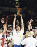 Dallas Mavericks - Drik Nowitzki with the Championship Trophy Photo