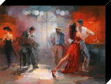 Tango Druck aufgezogen auf Holzplatte von Willem Haenraets