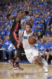Miami Heat v Dallas Mavericks - Game Five, Dallas, TX -June 9: Jose Juan Barea and Chris Bosh Photographic Print by Glenn James