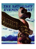 "Totem Pole," Saturday Evening Post Cover, January 31, 1942 Giclee Print by John Clymer