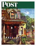"Birdhouse Builder," Saturday Evening Post Cover, May 8, 1948 Giclee Print by John Falter