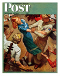 "Barn dance," Saturday Evening Post Cover, November 25, 1944 Giclee Print by Mead Schaeffer