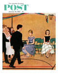 "Who Will He Ask," Saturday Evening Post Cover, January 30, 1960 reproduction procédé giclée par Amos Sewell