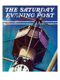 "Tower on Battleship," Saturday Evening Post Cover, March 9, 1940 Giclee Print by Arthur C. Radebaugh