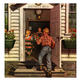 "Flowers for Teacher," September 7, 1946 Giclee Print by Stevan Dohanos