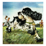 "Butch and Baseball," June 18, 1949 Reproduction procédé giclée par Albert Staehle
