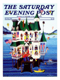 "Lake House," Saturday Evening Post Cover, July/Aug 1983 Giclee Print by Ann Thompson